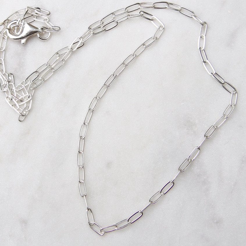 
                      
                        NKL 20" Sterling Silver Flat Drawn Cable Chain
                      
                    