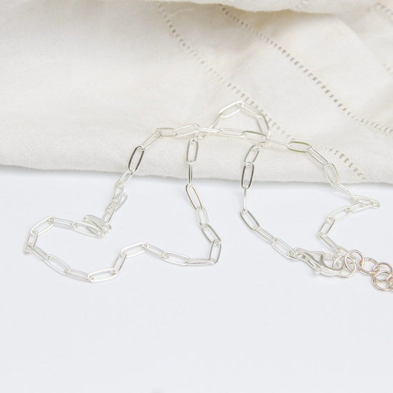 NKL 20" Sterling Silver Paperclip Chain