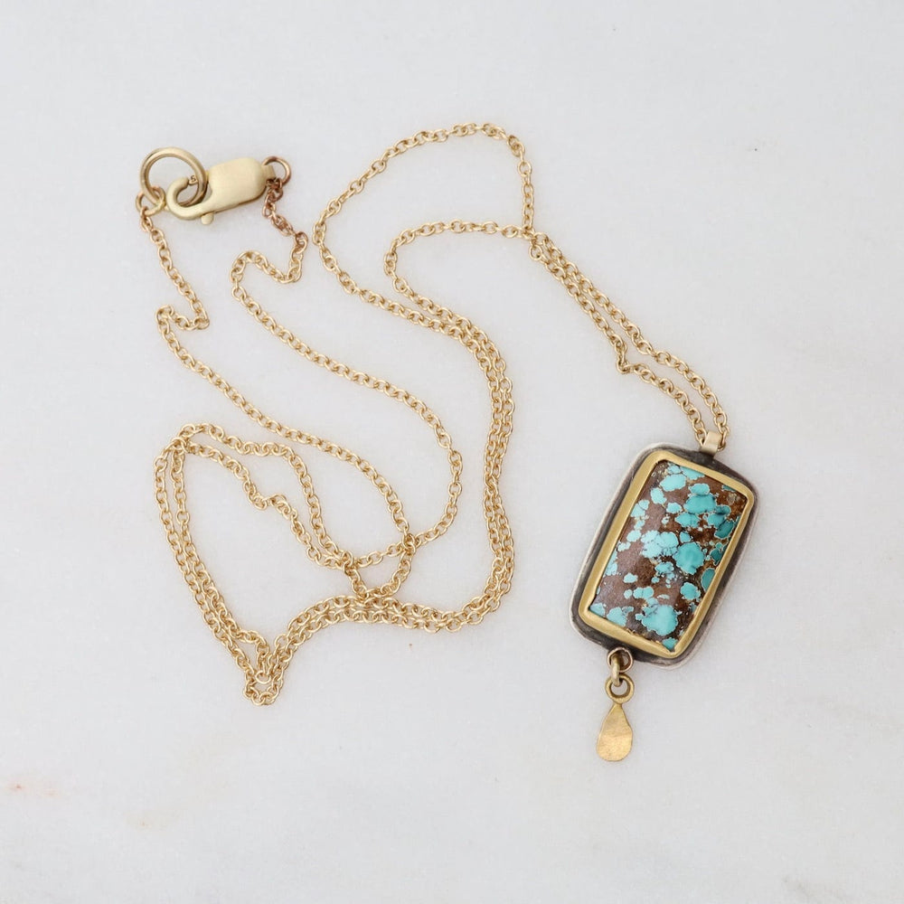 
                      
                        NKL-22K Bezel Set Turquoise with 22k Petal Drop Necklace
                      
                    