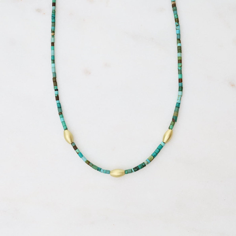 
                  
                    NKL-22K Turquoise & Gold Beaded Necklace
                  
                