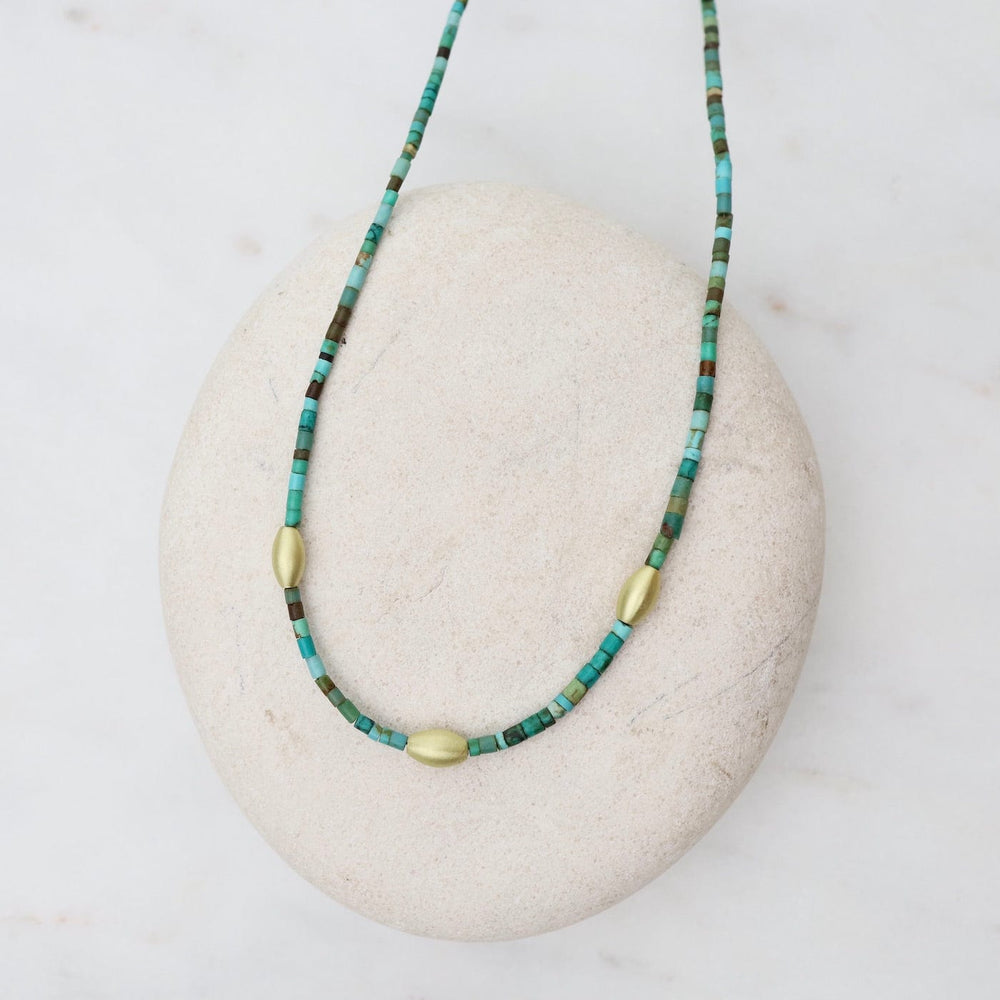 
                  
                    NKL-22K Turquoise & Gold Beaded Necklace
                  
                