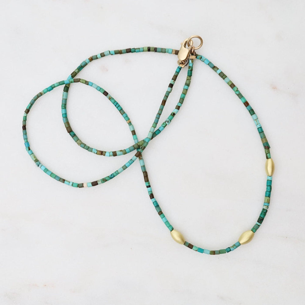 
                  
                    NKL-22K Turquoise & Gold Beaded Necklace
                  
                