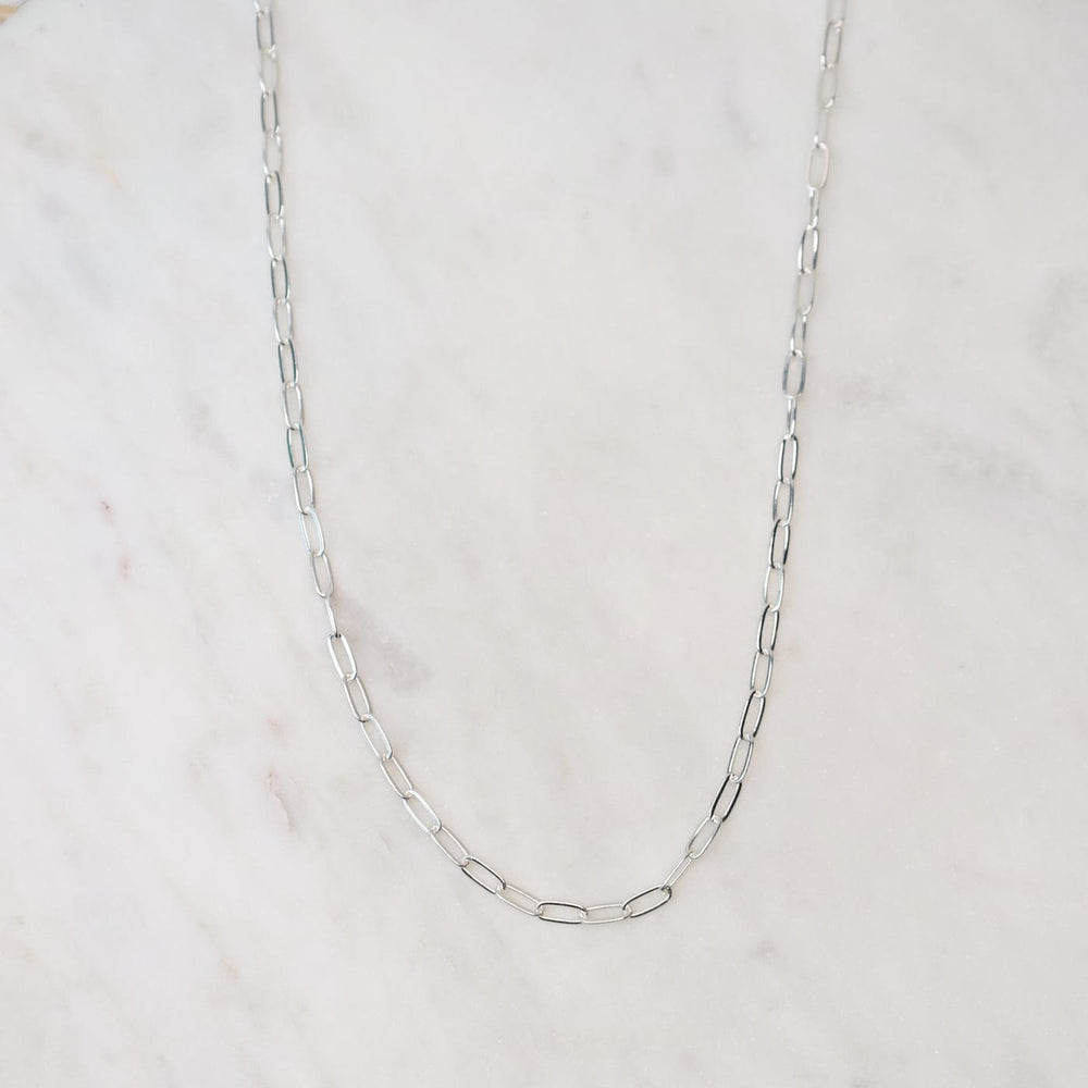 
                      
                        NKL 24" Sterling Silver Flat Drawn Cable Chain
                      
                    