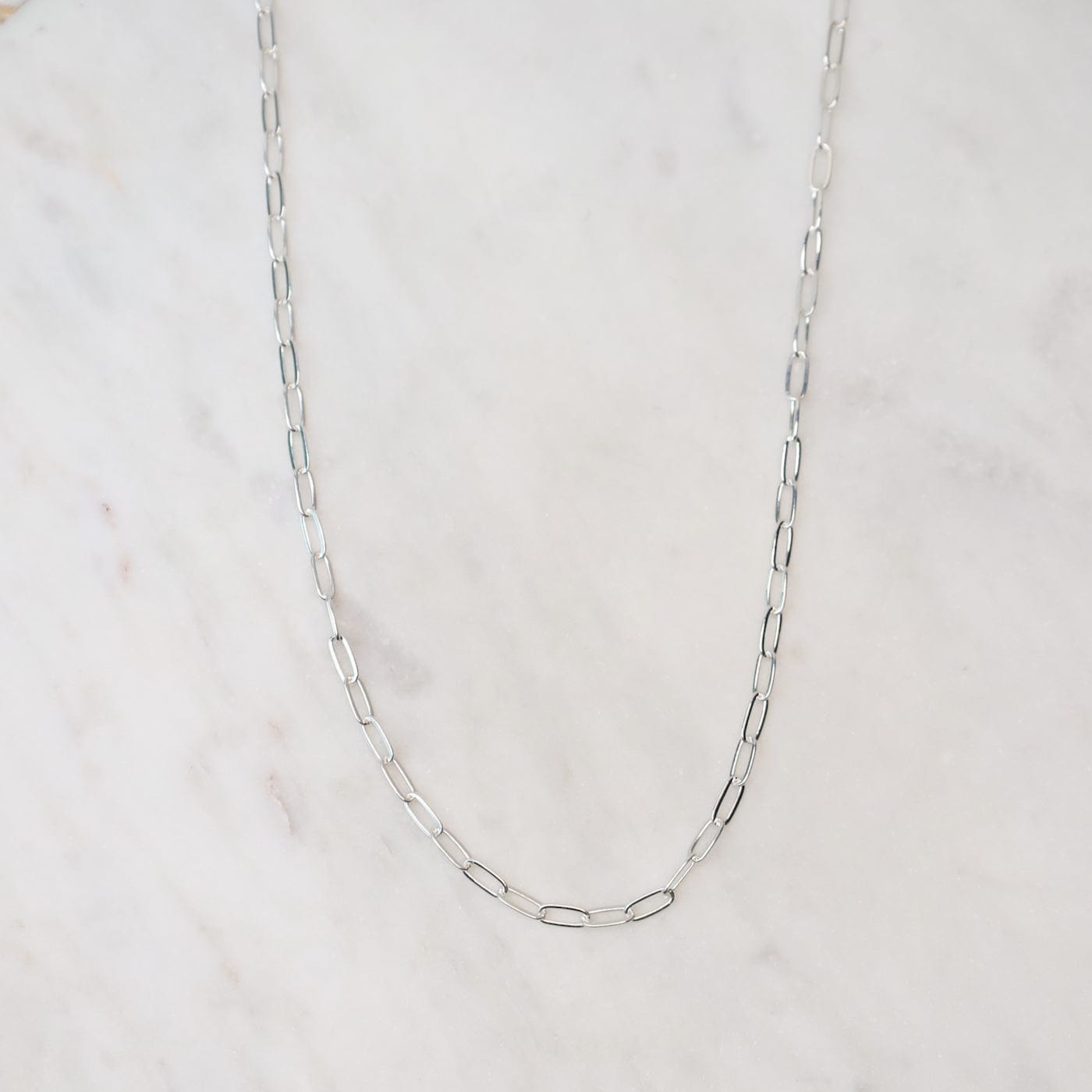 NKL 24" Sterling Silver Flat Drawn Cable Chain