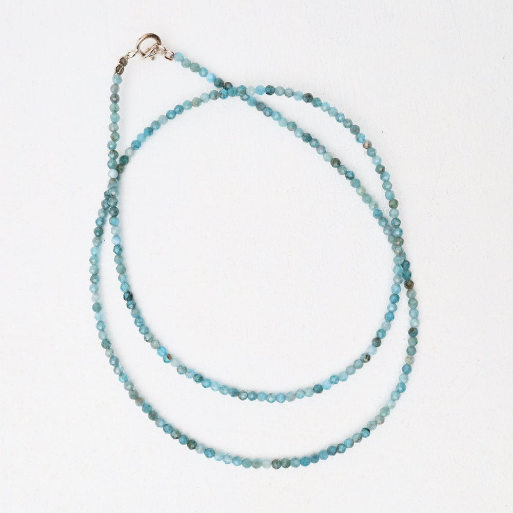 
                  
                    NKL 2mm Simple Stone Necklace 18" -  Blue Apatite
                  
                