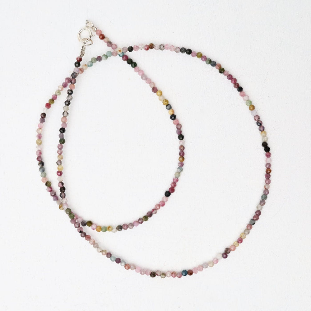 
                  
                    NKL 2mm Simple Stone Necklace 18" -  Mixed Tourmaline
                  
                