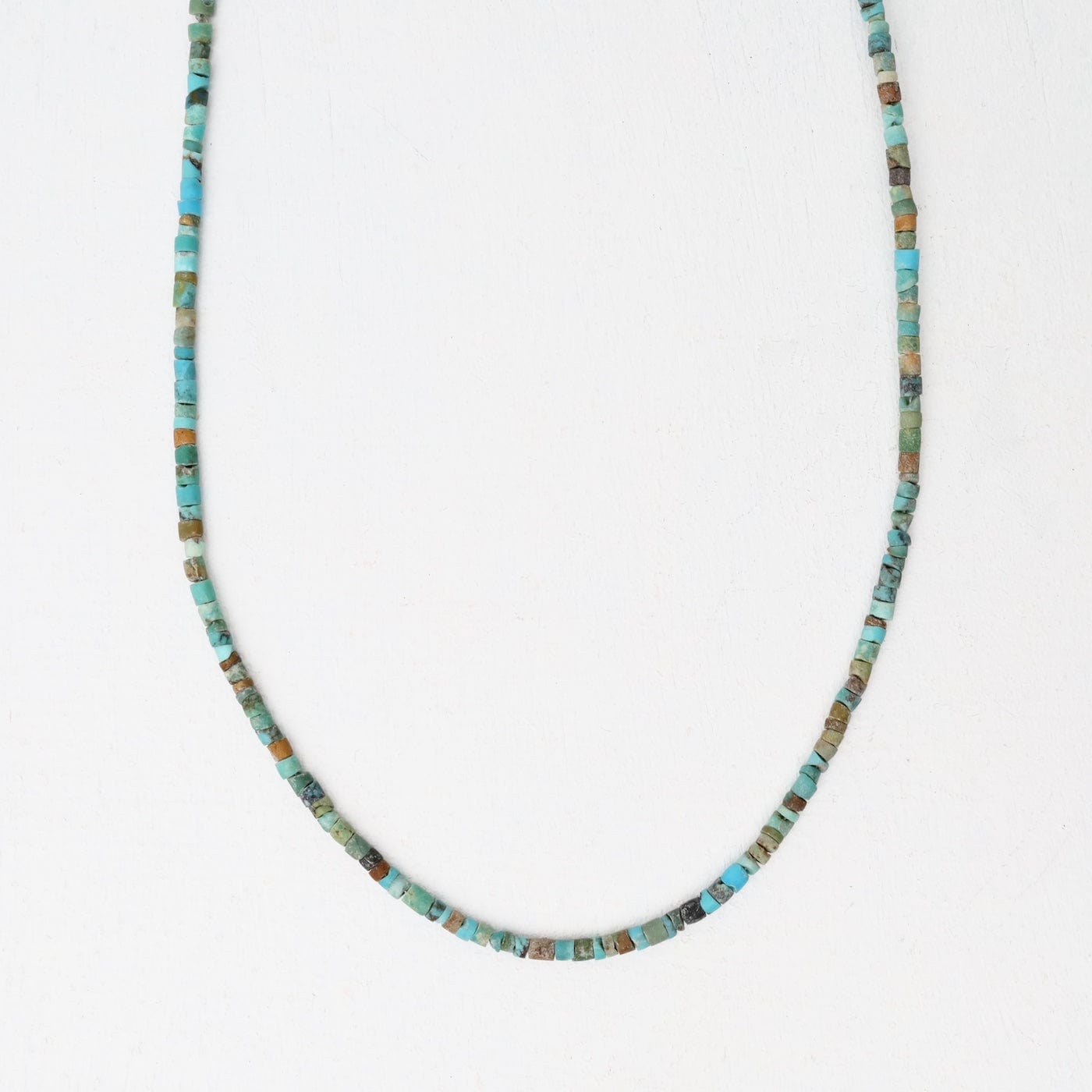 NKL 4mm Simple Stone Necklace 18" -  Afgan Turquoise