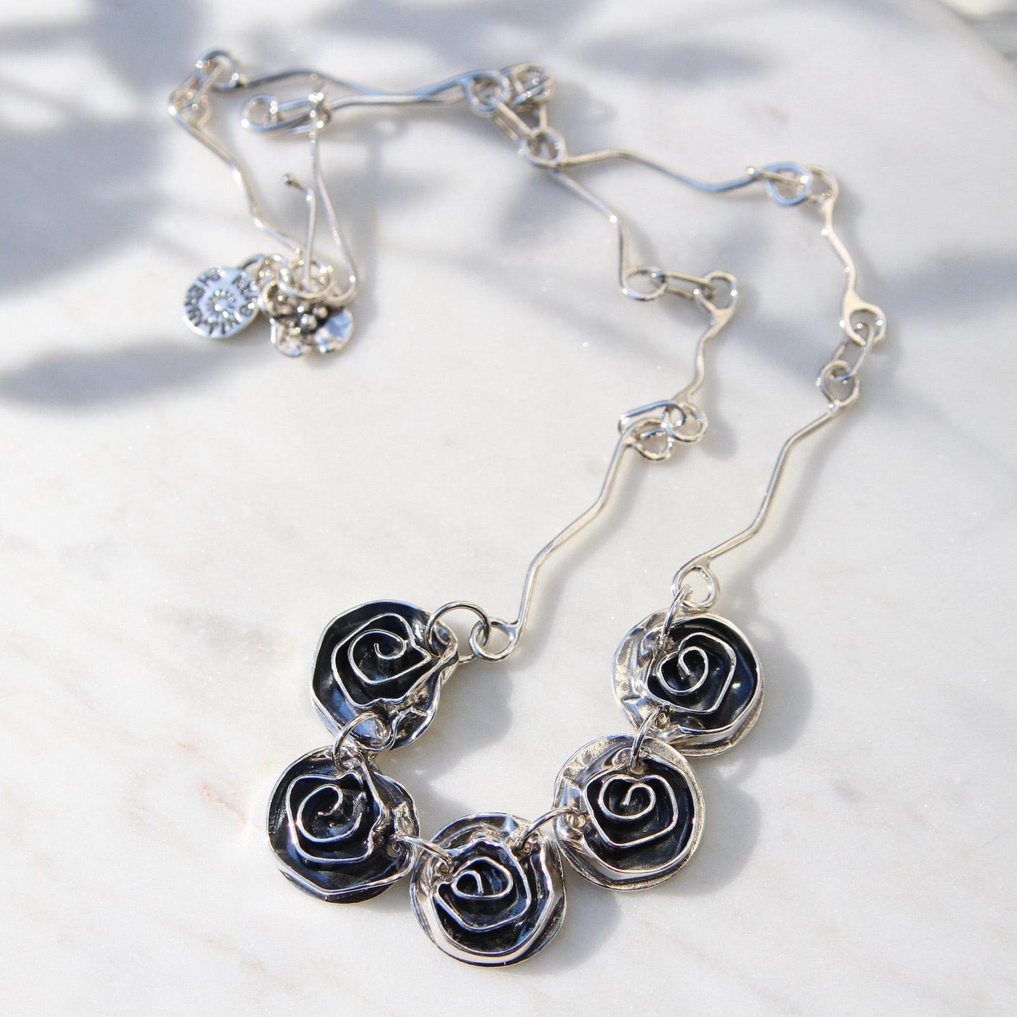 NKL 5 Roses on Signature Chain Necklace