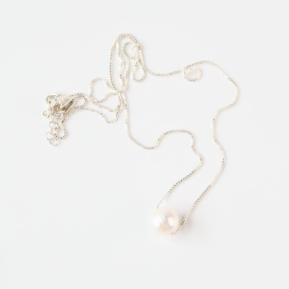 
                      
                        NKL 8mm White Pearl on Sterling SIlver Chain
                      
                    