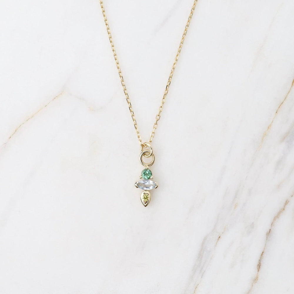 
                      
                        NKL-9K 9k Yellow Gold 7AM Pendant - Aquamarine, Yellow Sa
                      
                    