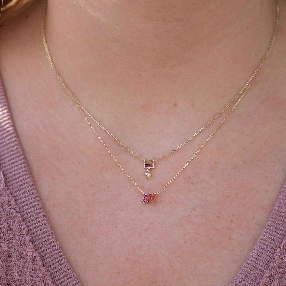 
                      
                        NKL-9K 9k Yellow Gold Mini AZ Pendant - Ruby, Pink Tourma
                      
                    