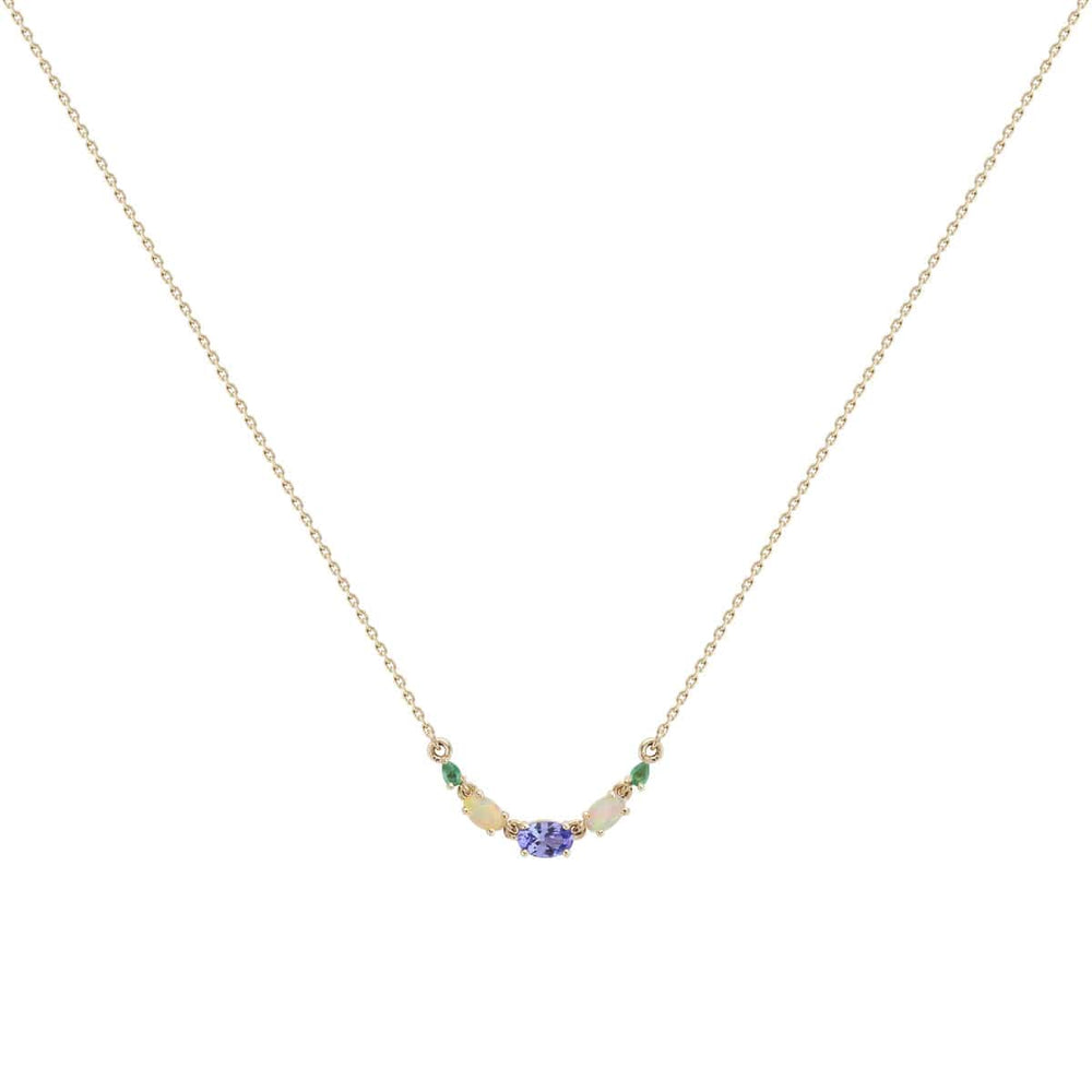 
                      
                        NKL-9K 9k Yellow Gold Multi Gemstone Claw Set Necklace -
                      
                    