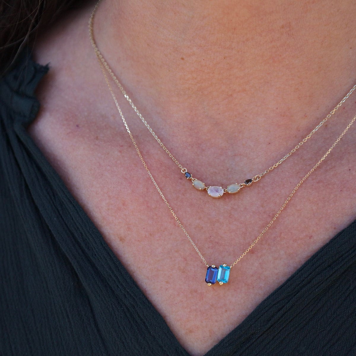 Blue Opal Sea Turtle Necklace