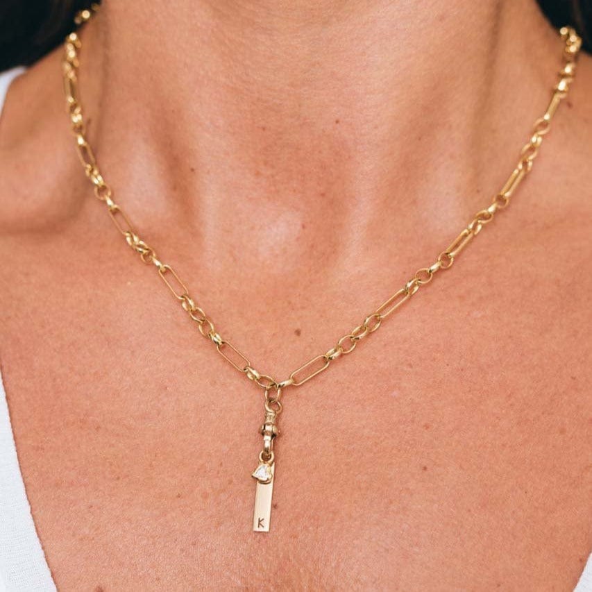 NKL-9K Heavy Eiffel Chain Necklace - 18"