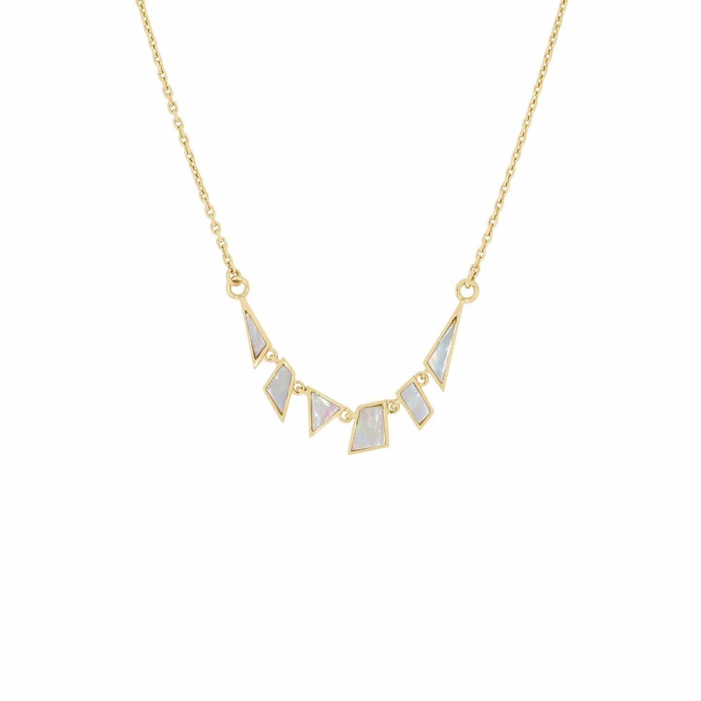 NKL-9K Tesserae Mother Of Pearl Mini Necklace
