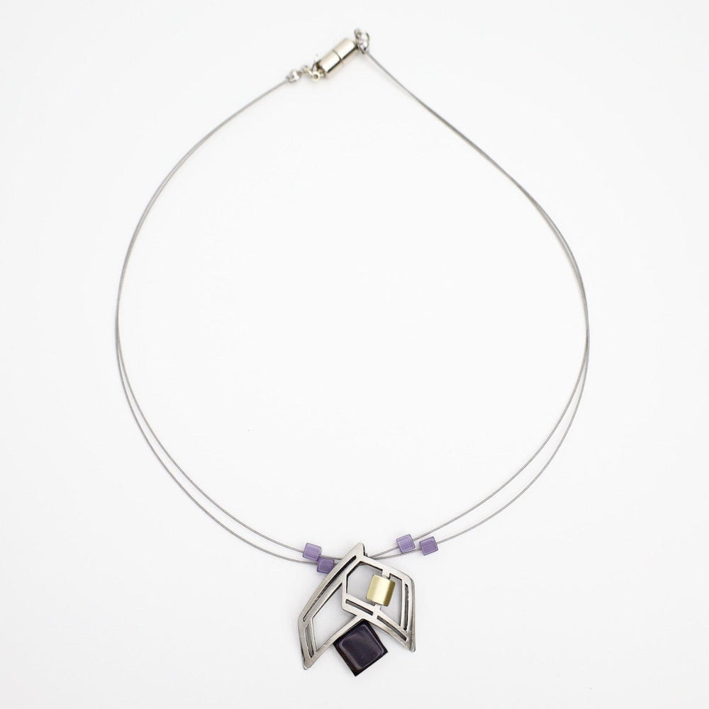 
                      
                        NKL-ALUM Aluminum Necklace with Brass and Purple Acrylic
                      
                    