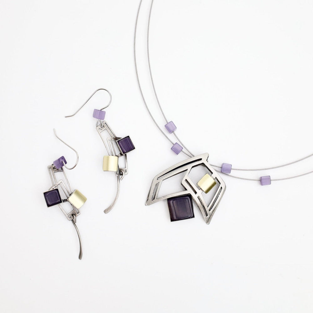 
                      
                        NKL-ALUM Aluminum Necklace with Brass and Purple Acrylic
                      
                    