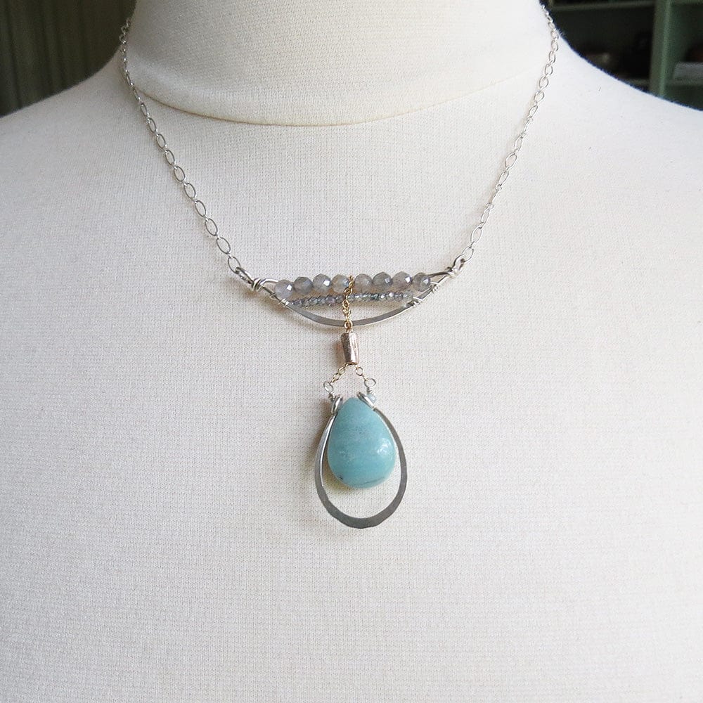 NKL AMAZONITE DROP NECKLACE