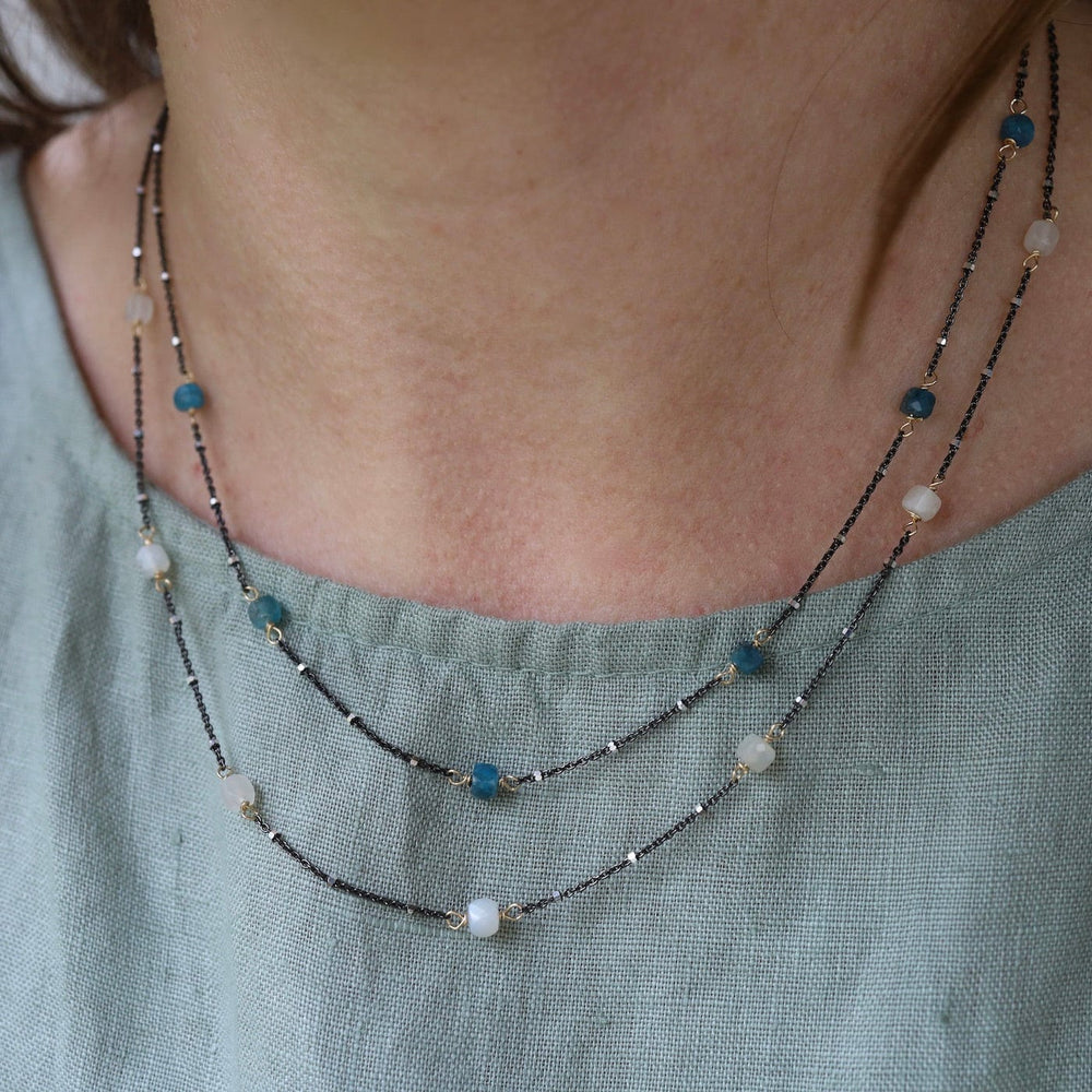 NKL Apatite Cube Station Necklace