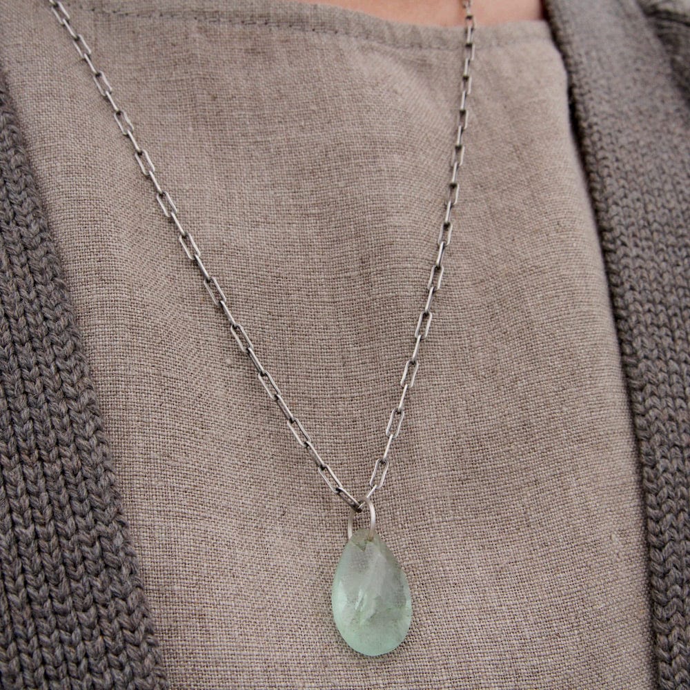 
                      
                        NKL Apatite Teardrop on Oxidized Link Chain
                      
                    