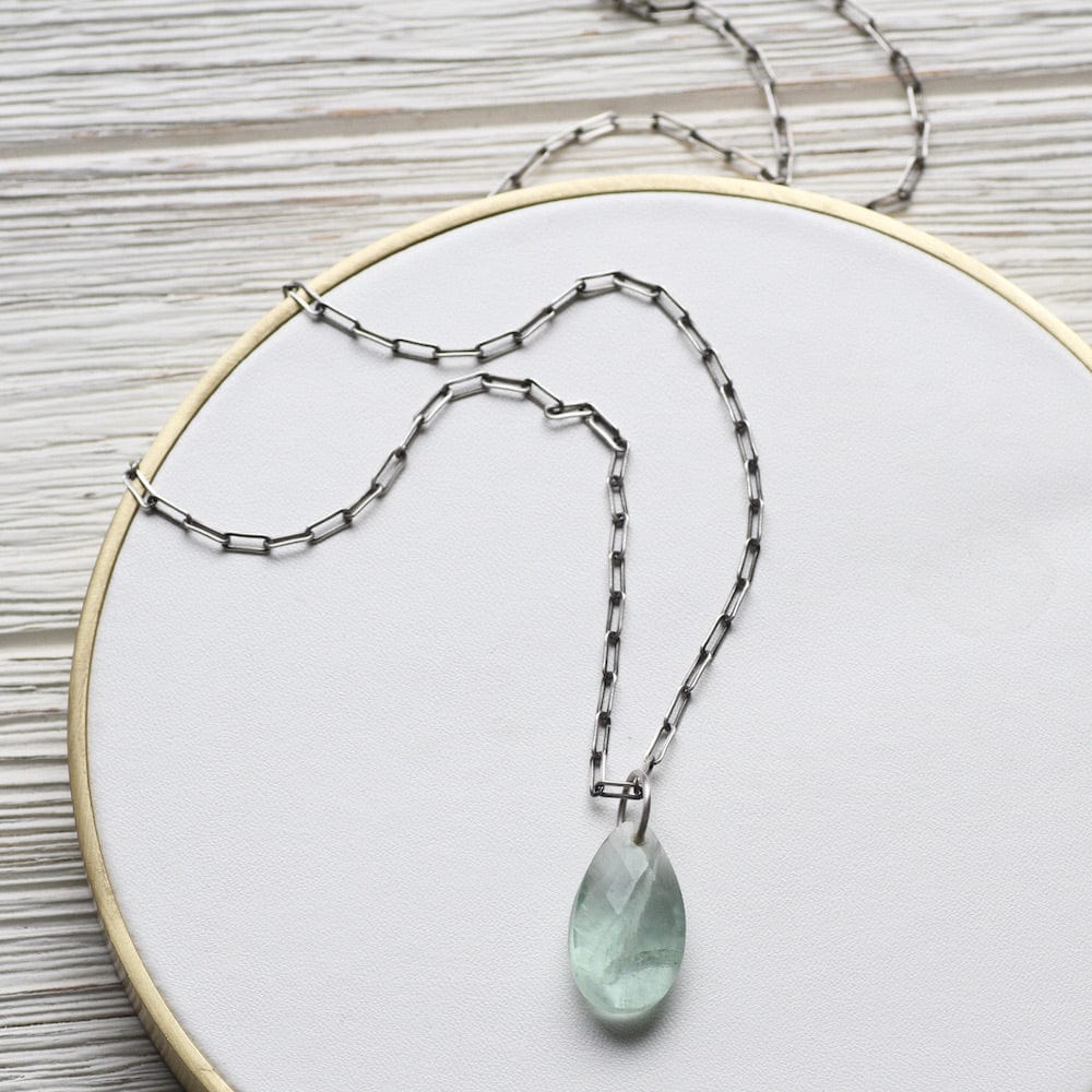 
                      
                        NKL Apatite Teardrop on Oxidized Link Chain
                      
                    