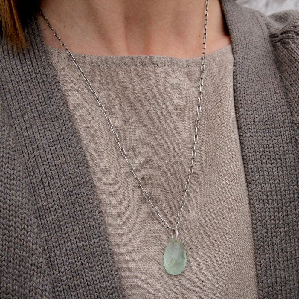 
                      
                        NKL Apatite Teardrop on Oxidized Link Chain
                      
                    