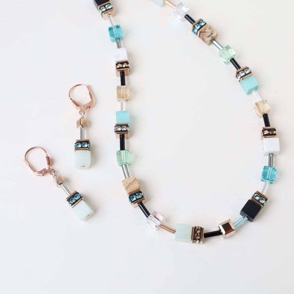 
                  
                    NKL Aqua & Beige Geo Cube Necklace
                  
                