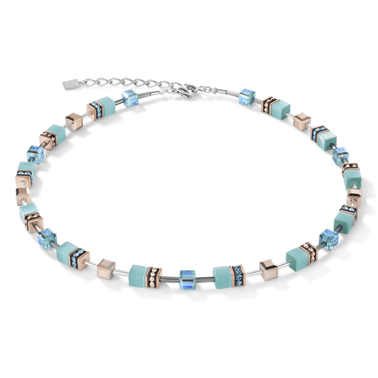 Load image into Gallery viewer, NKL Aqua GeoCube Necklace
