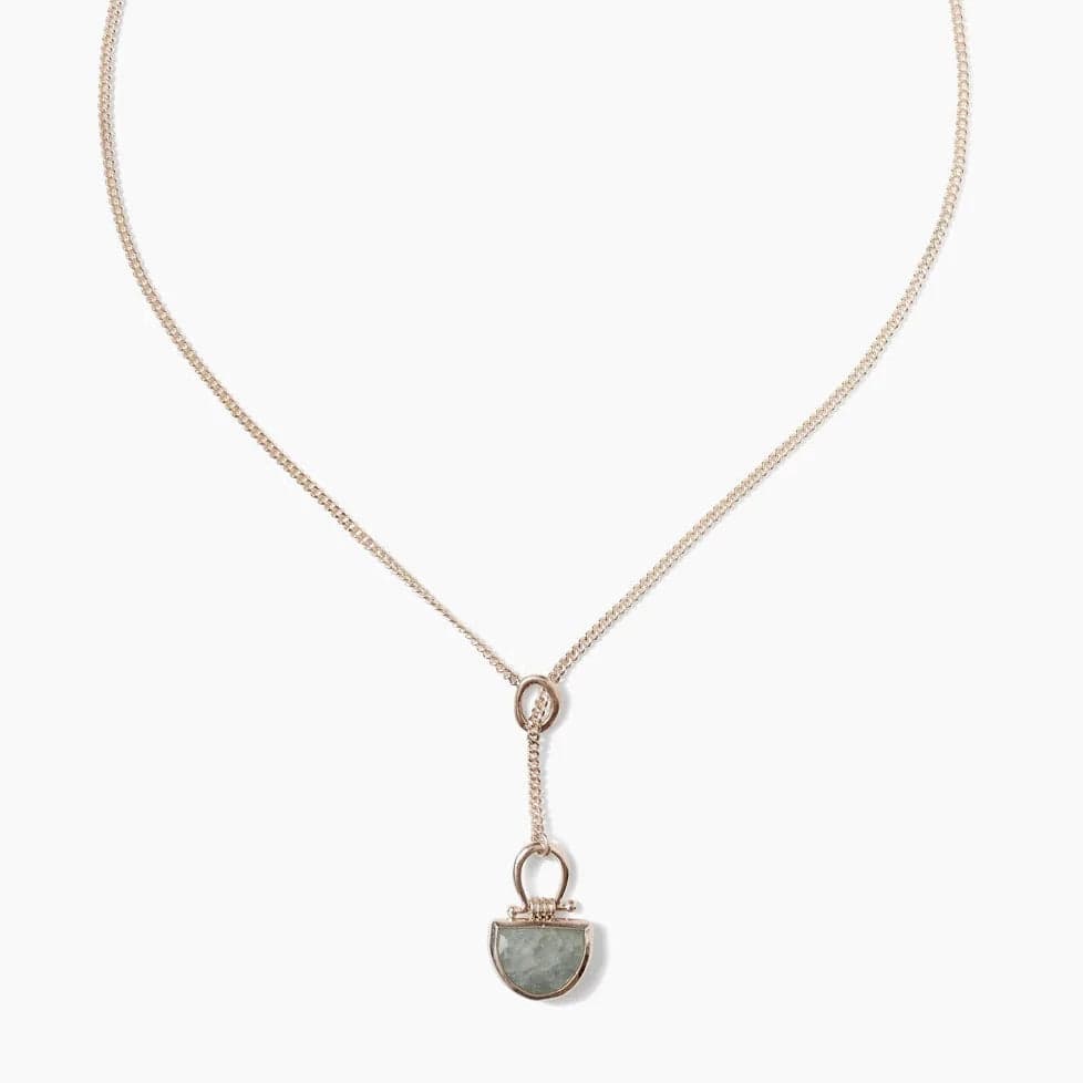 NKL Aquamarine Luna Drop Necklace