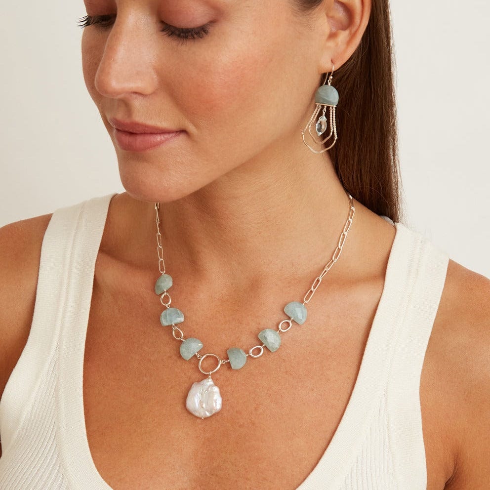 
                      
                        NKL Aquamarine Pearl Luna Necklace
                      
                    