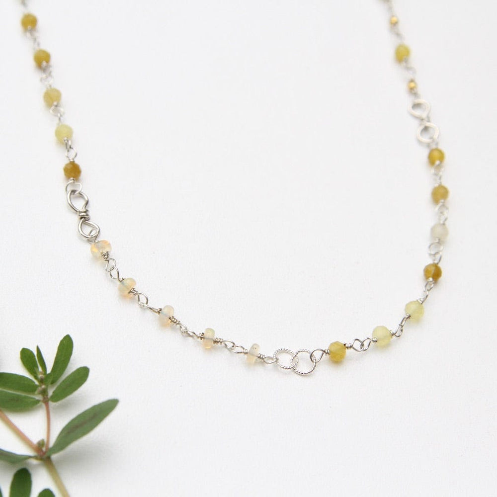 
                      
                        NKL Asymmetrical Mixed Opals Necklace
                      
                    