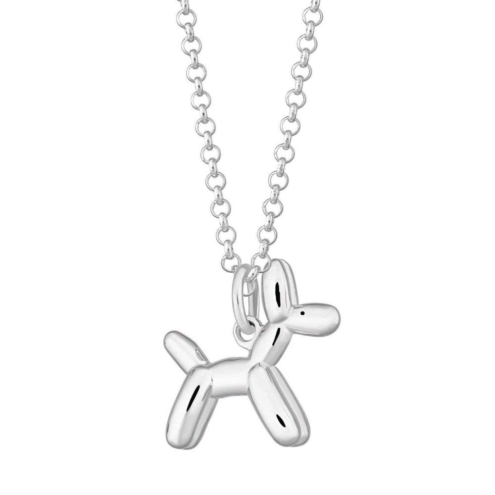 NKL Balloon Dog Charm Necklace - Sterling Silver