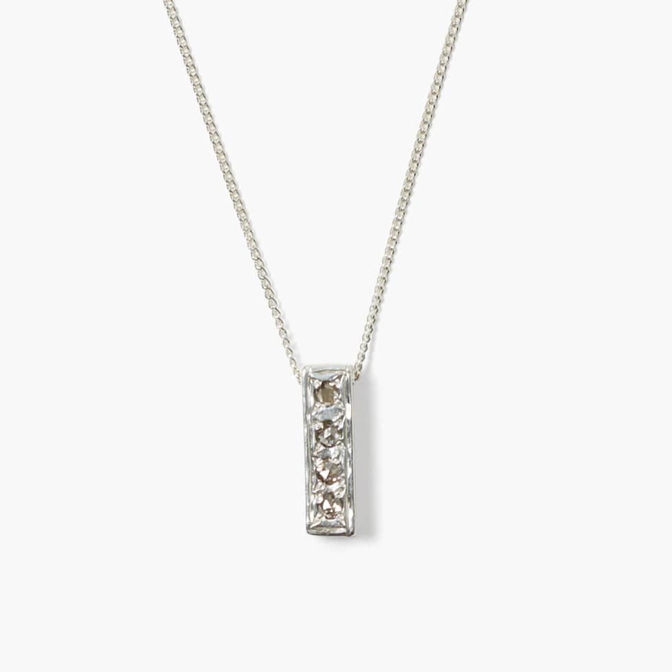 
                      
                        NKL Bar Diamond Necklace In Silver
                      
                    