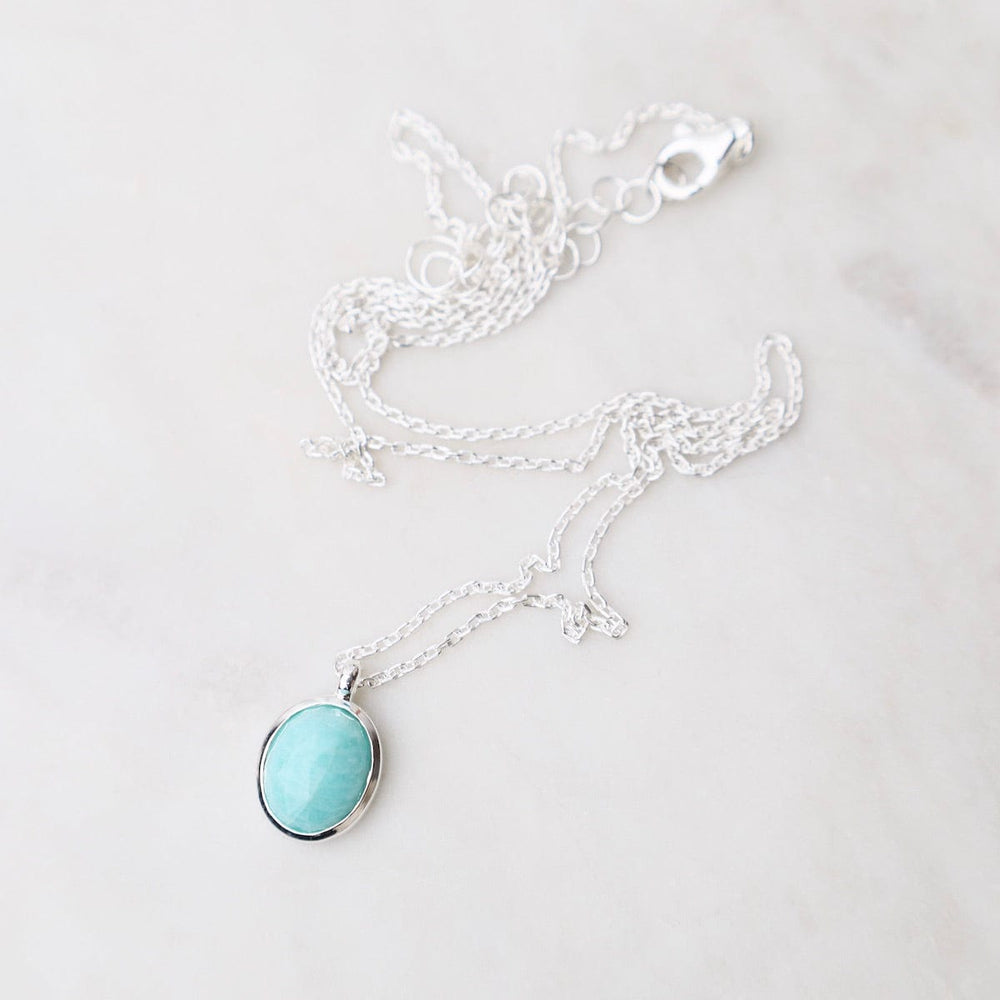 
                      
                        NKL Bezel-Set Amazonite Pendant Necklace
                      
                    