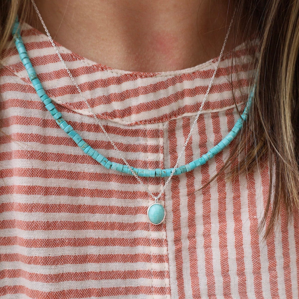 
                      
                        NKL Bezel-Set Amazonite Pendant Necklace
                      
                    