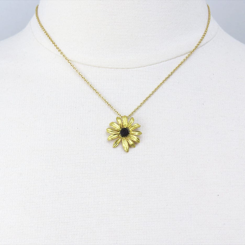 NKL Black Eyed Susan Dainty Pendant Necklace