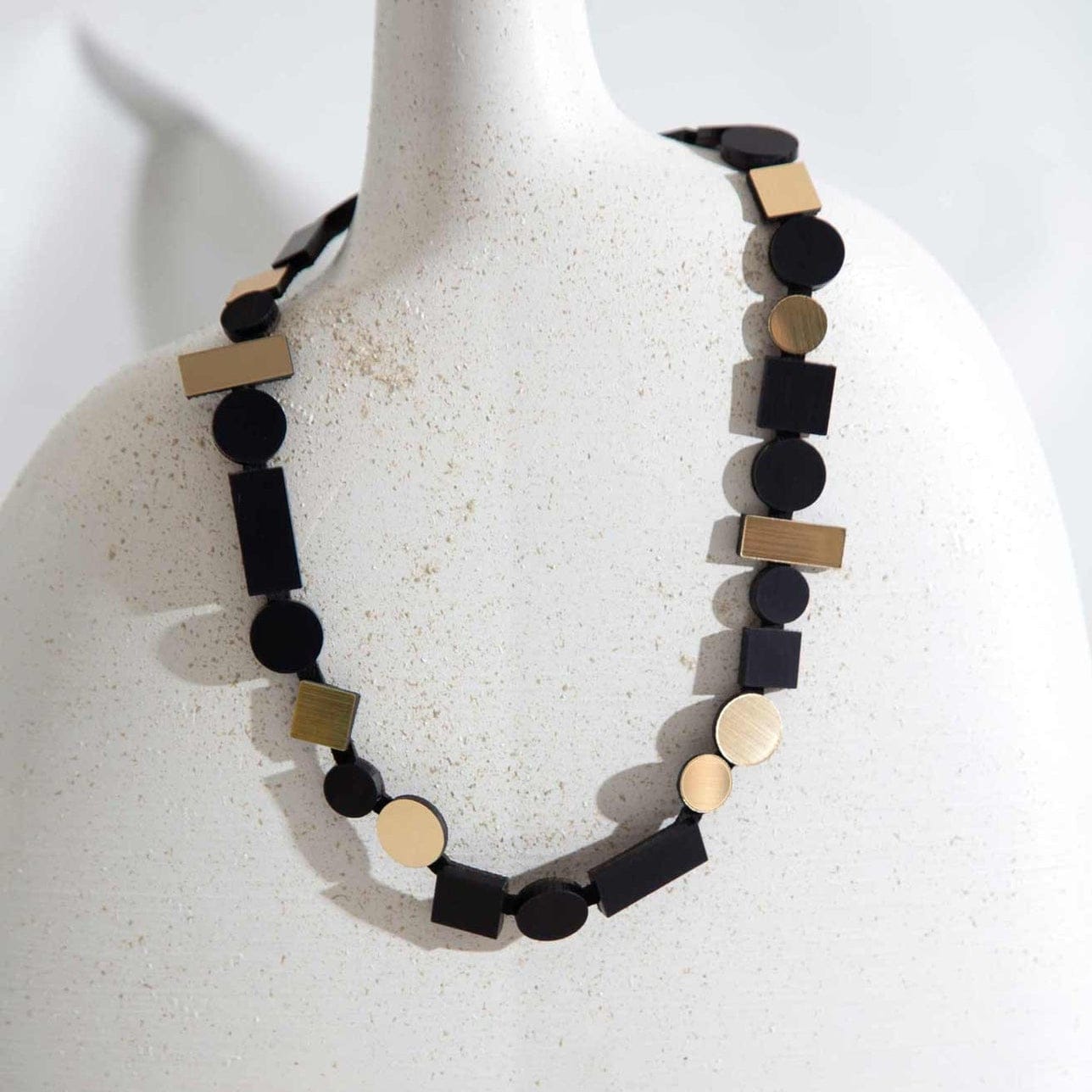 NKL Black Gold Bauhaus Necklace