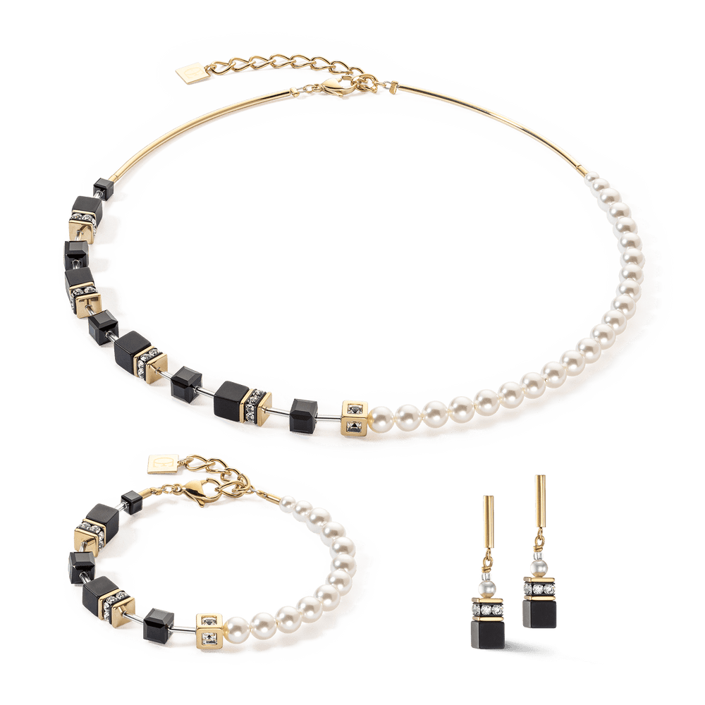 
                  
                    NKL Black & Gold GeoCube Pearl Necklace
                  
                