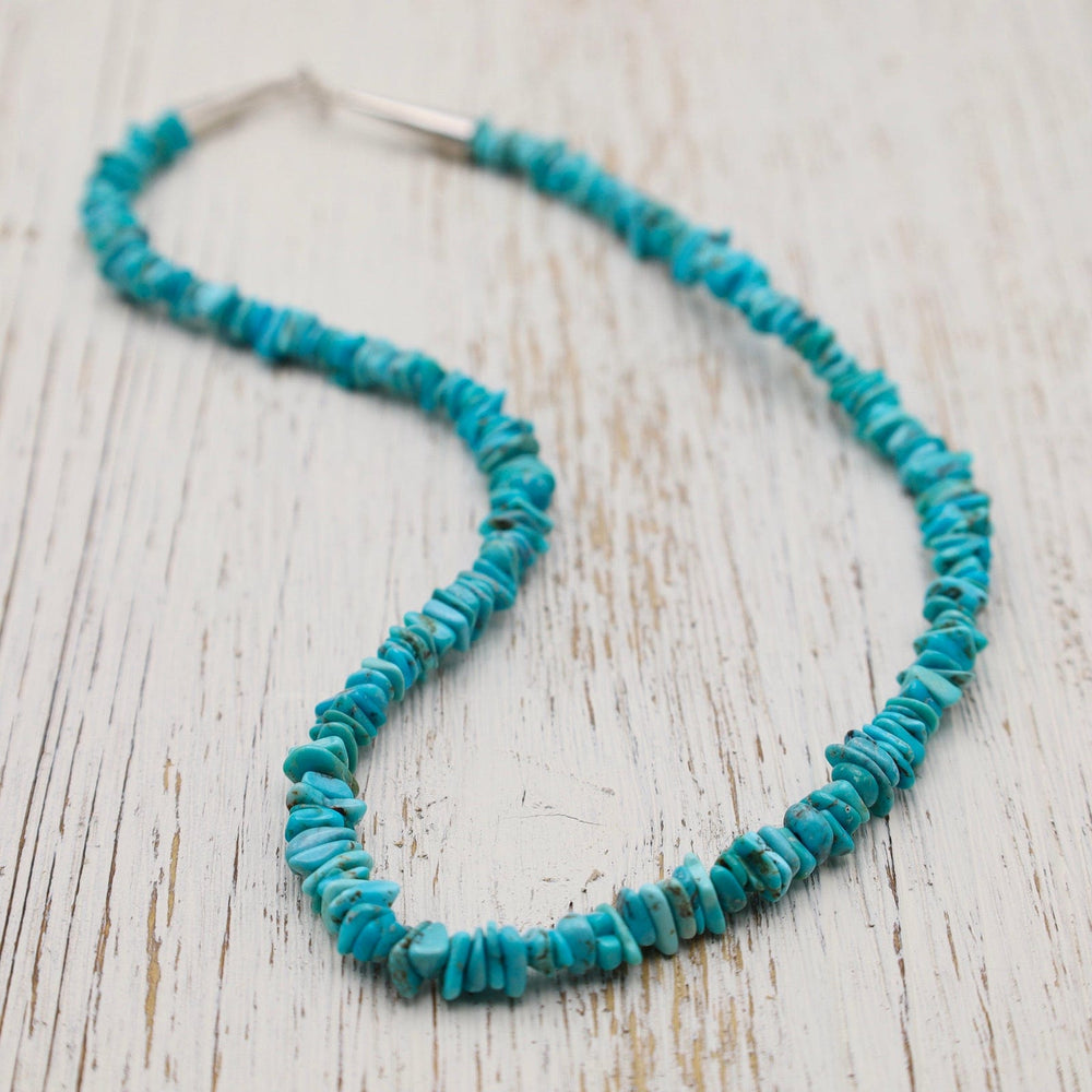 NKL Blue Green Turquoise Chip Necklace