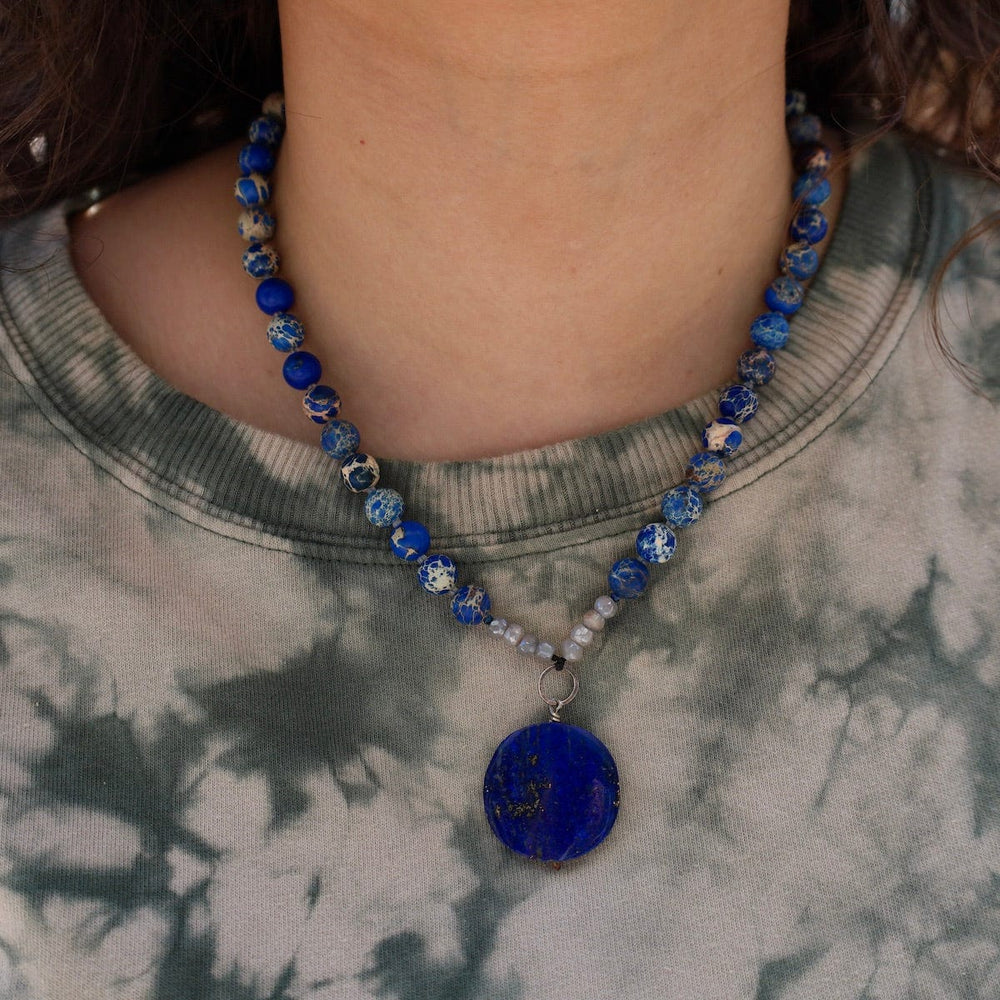 
                      
                        NKL Blue Mix Necklace
                      
                    