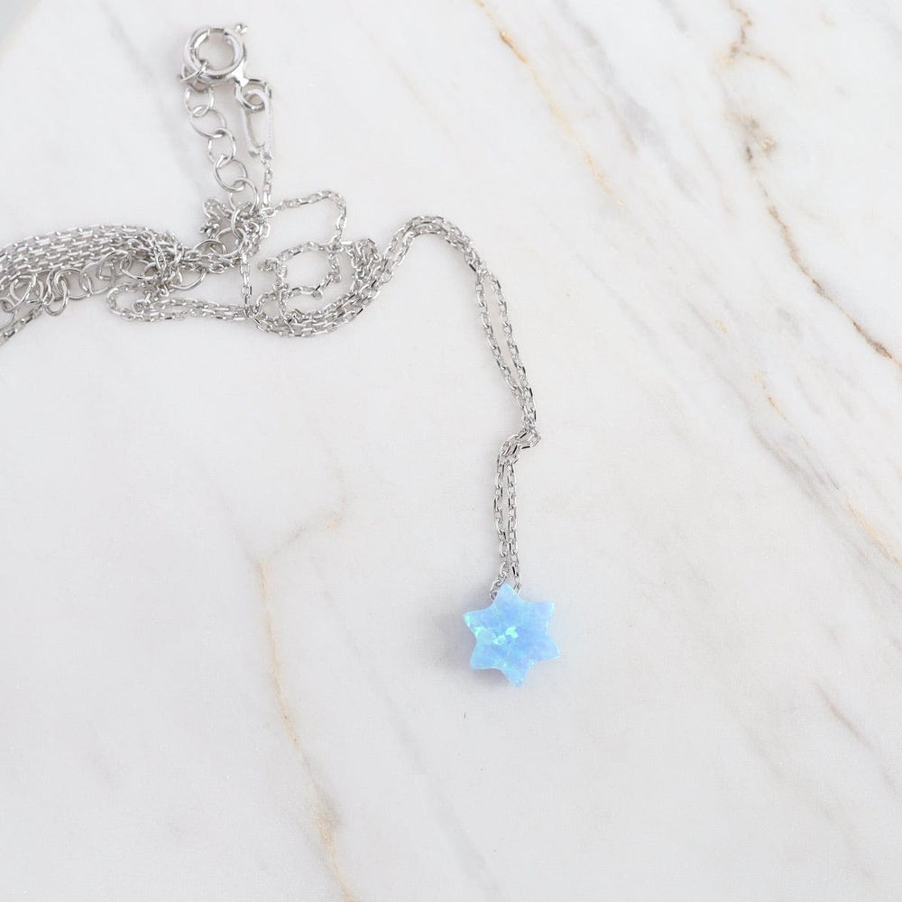 
                      
                        NKL Blue Opal Star of David Necklace
                      
                    