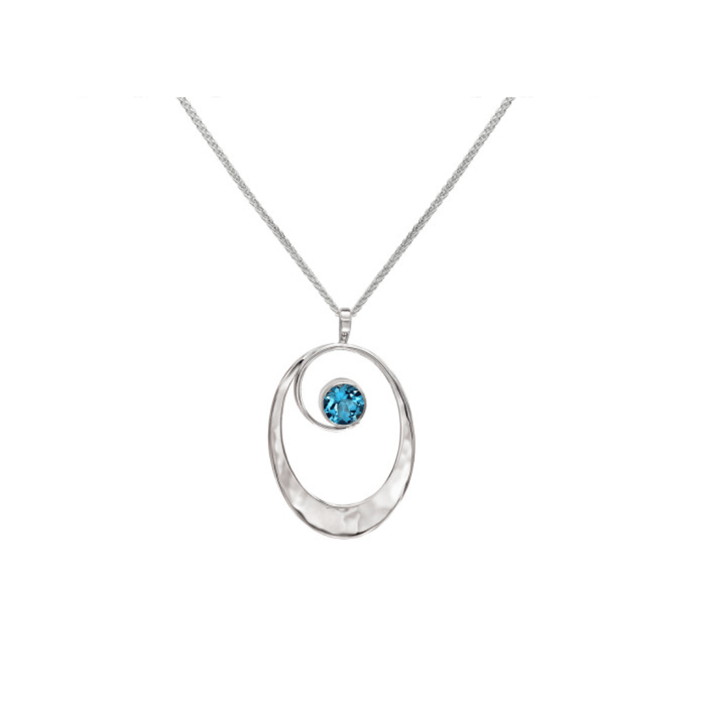 NKL Blue Topaz Sophia Pendant Necklace