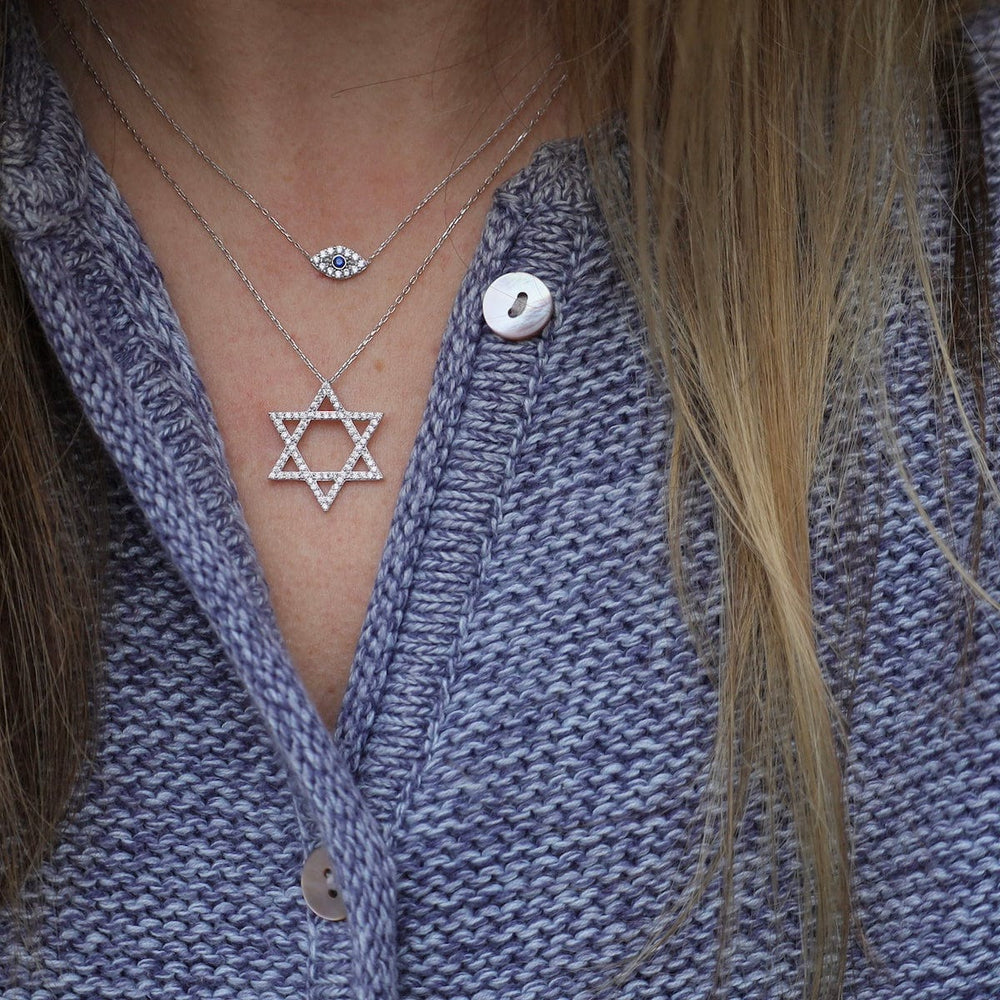 NKL Bold Star of David CZ Necklace