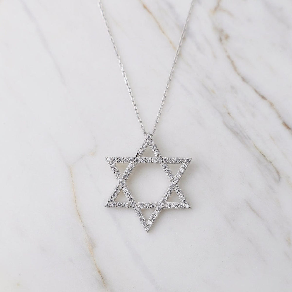 NKL Bold Star of David CZ Necklace