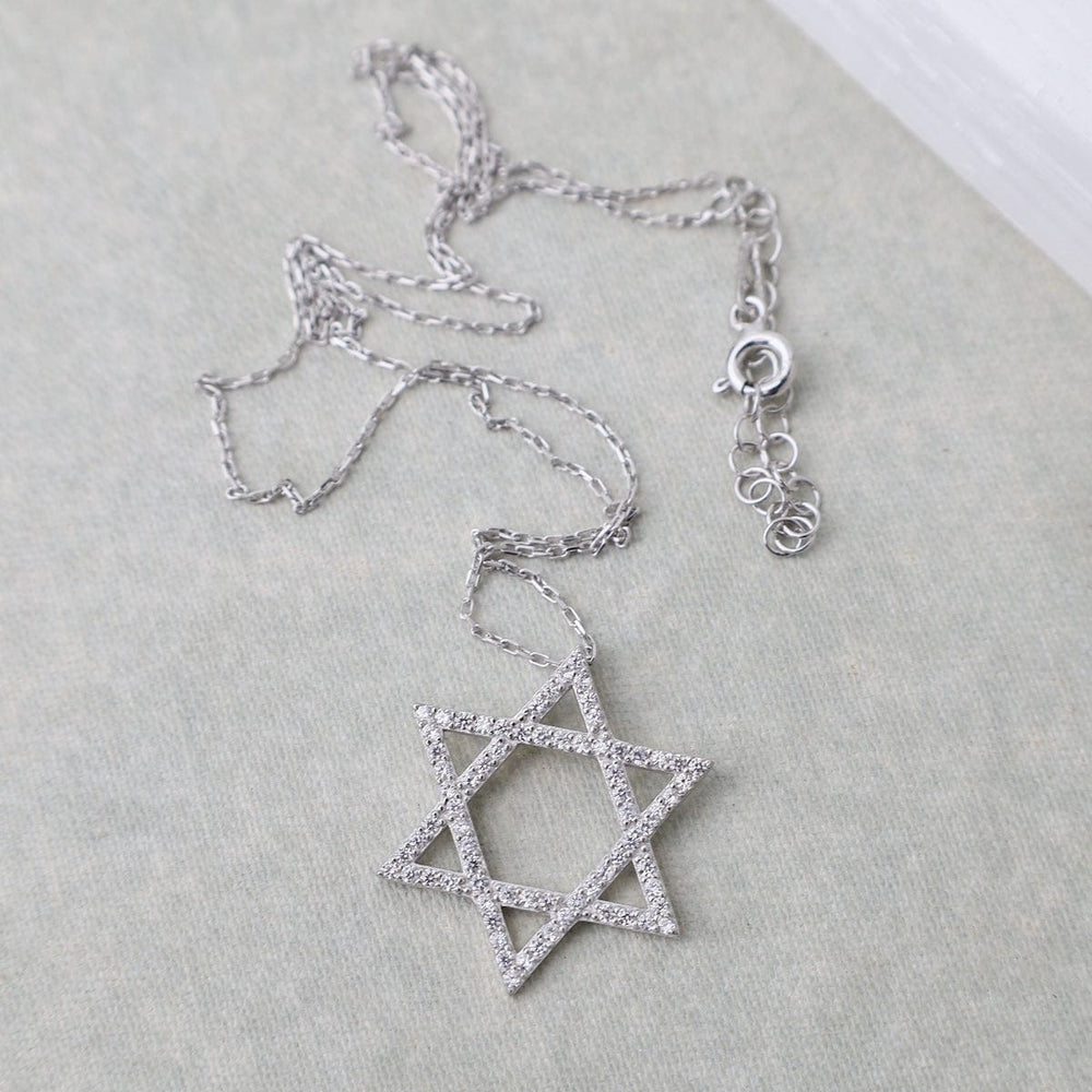 
                  
                    NKL Bold Star of David CZ Necklace
                  
                