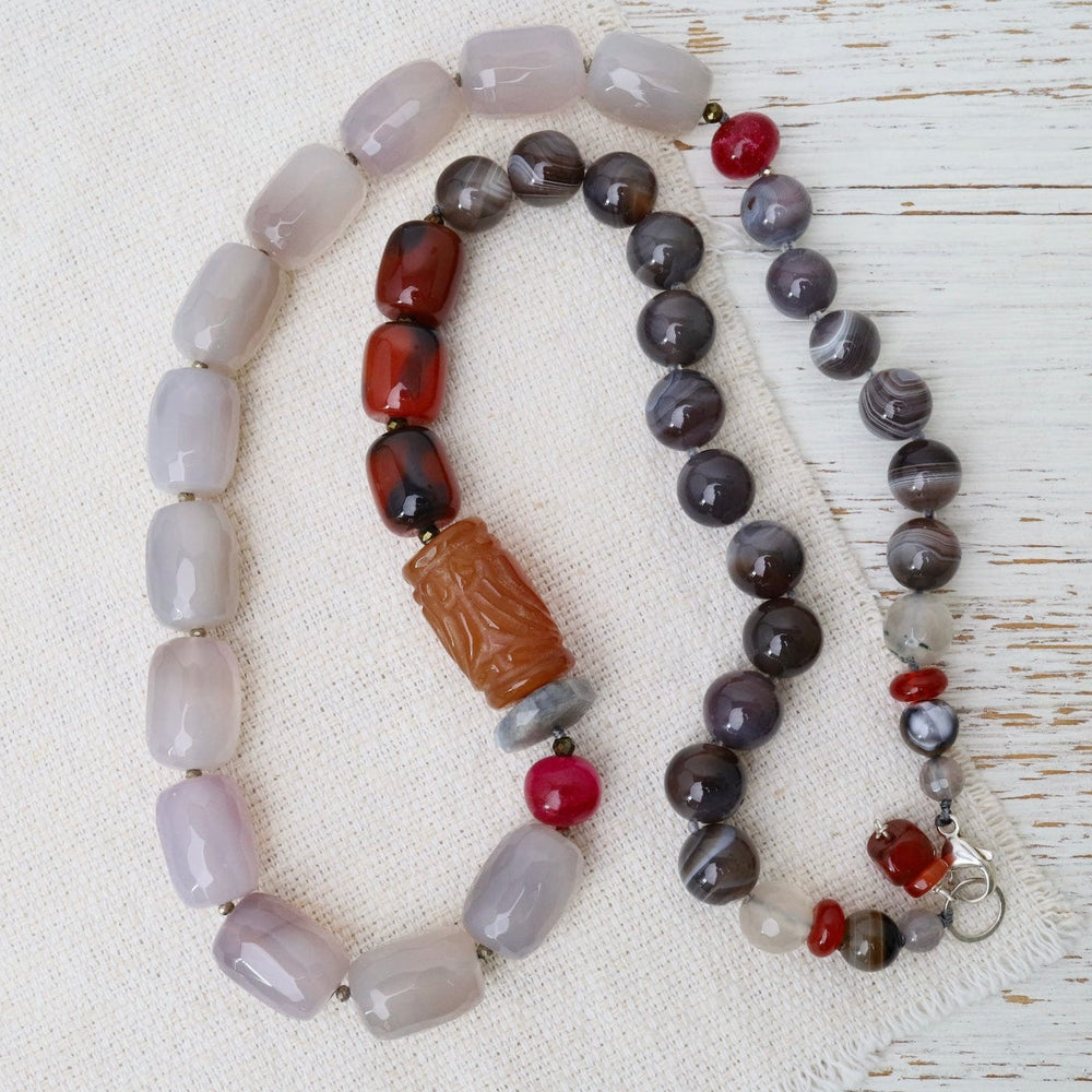 
                  
                    NKL Botswana Agate Mix Necklace
                  
                