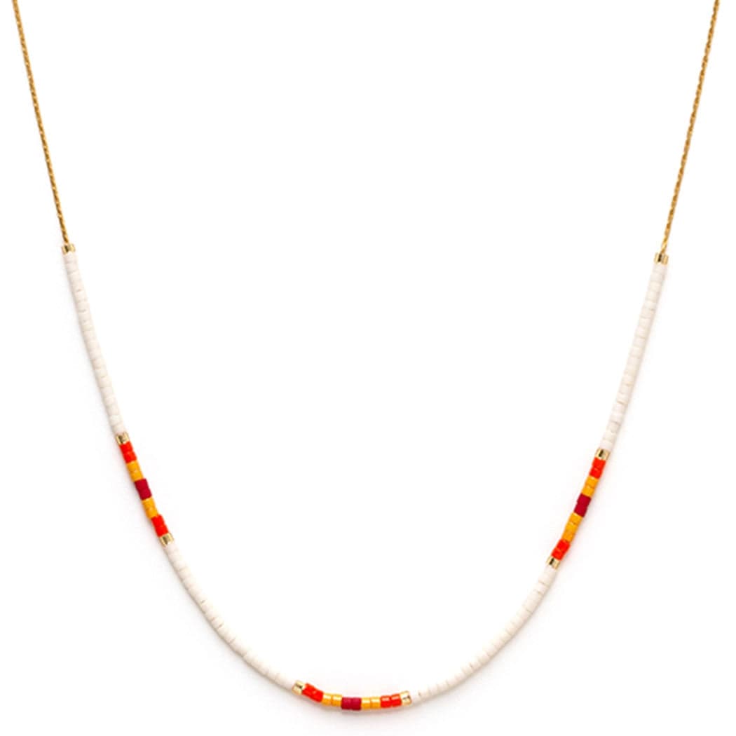 NKL-BRASS Japanese Seed Bead Necklace - El Sol