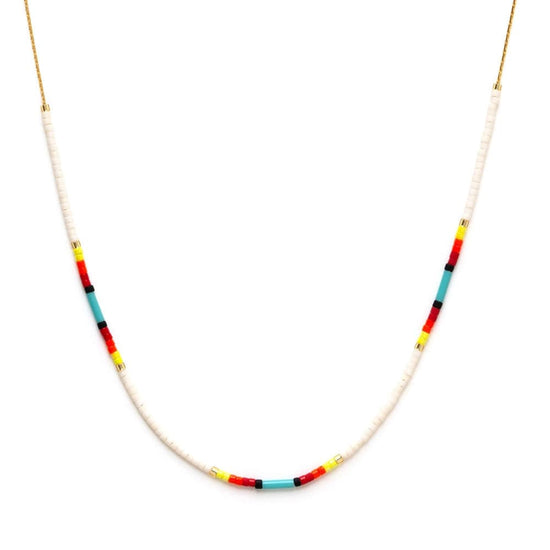 NKL-BRASS Japanese Seed Bead Necklace - New Mexico