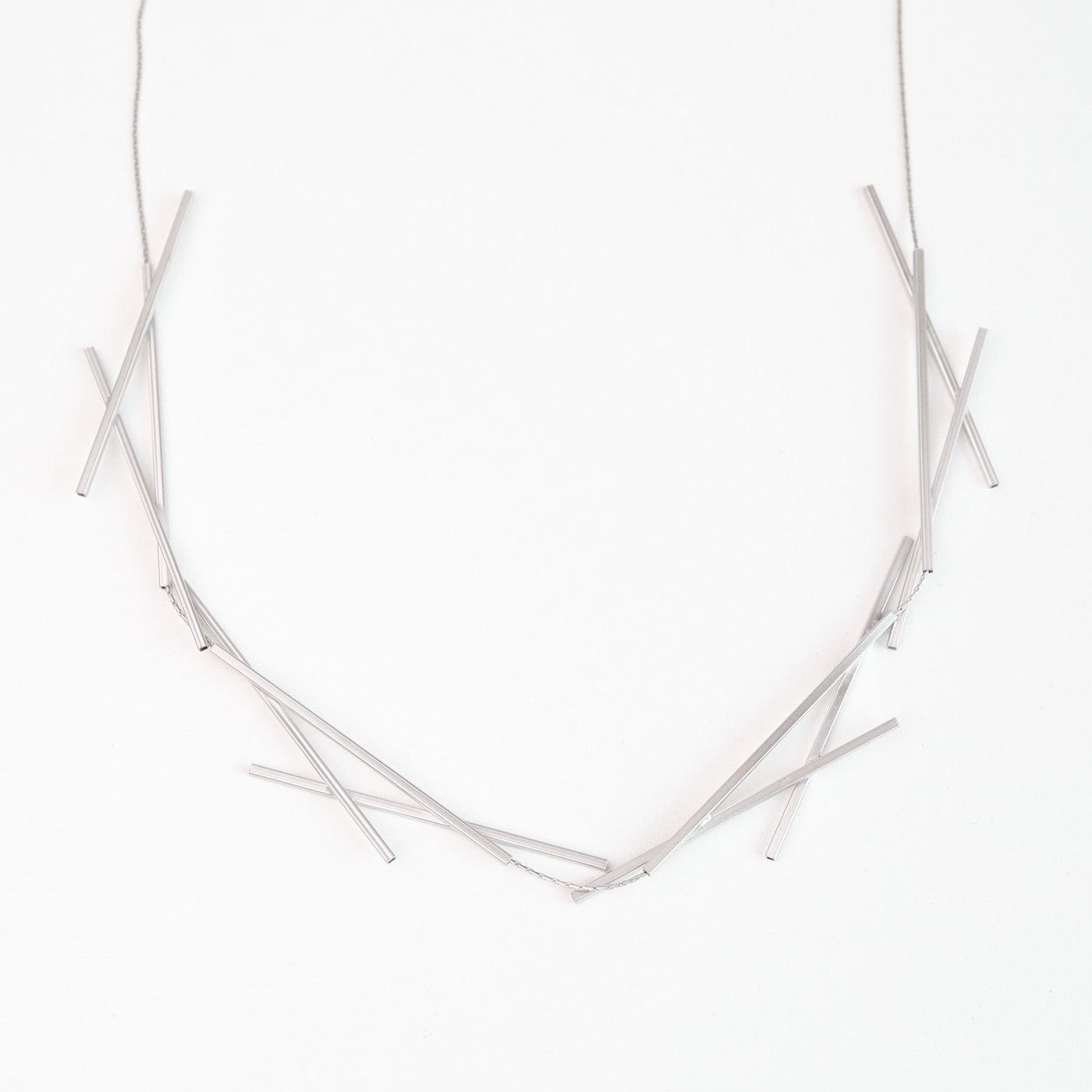 NKL-BRASS Sixes & Sevens Necklace - Satin Silver