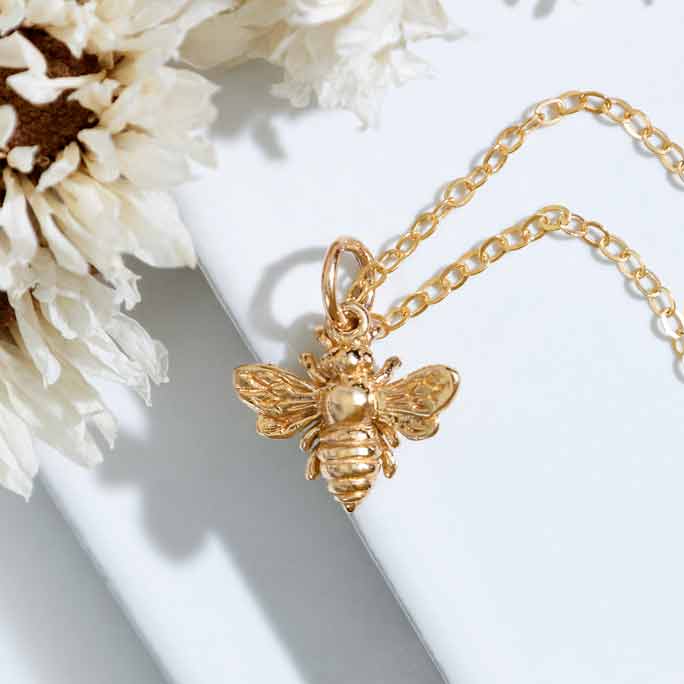 NKL Bronze Bee Pendant Necklace